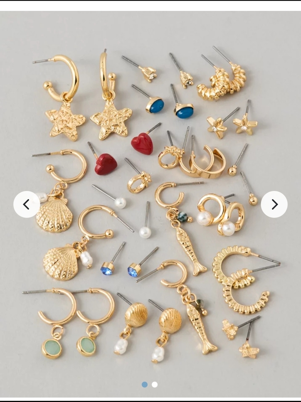 Gold Coastal Themed Earring Pack